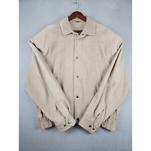 Vintage ROBERT COMSTOCK Endurance Suede Leather Bomber Jacket Men's Size 44 Tan